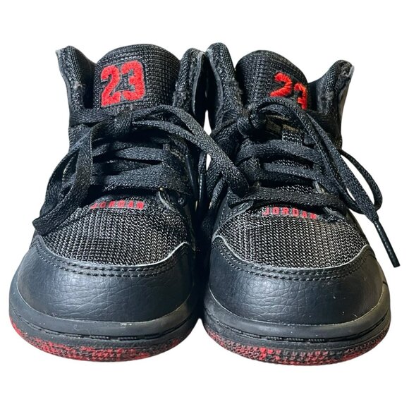Nike Air Jordan 1 Flight 4 Kids 11C Black Red Basketball Shoes 828243-066 - Picture 4 of 14